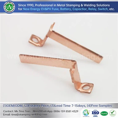 Bakreni vtisnjeni deli za sončne celice