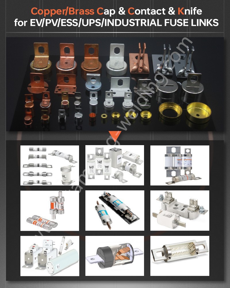 Copper Contact Cap for EV PV Fuses Copper Contact Cap for EV PV Fuses